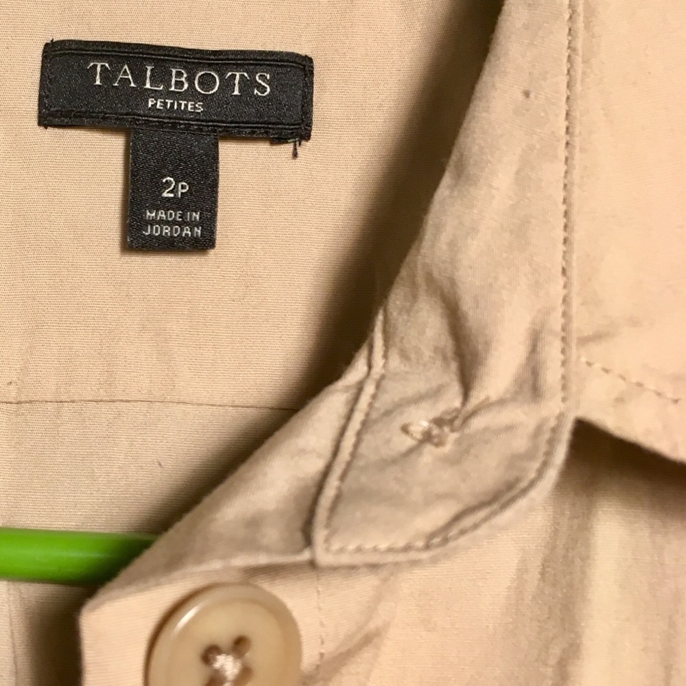 Talbots belted stretch sleeveless shift dress
